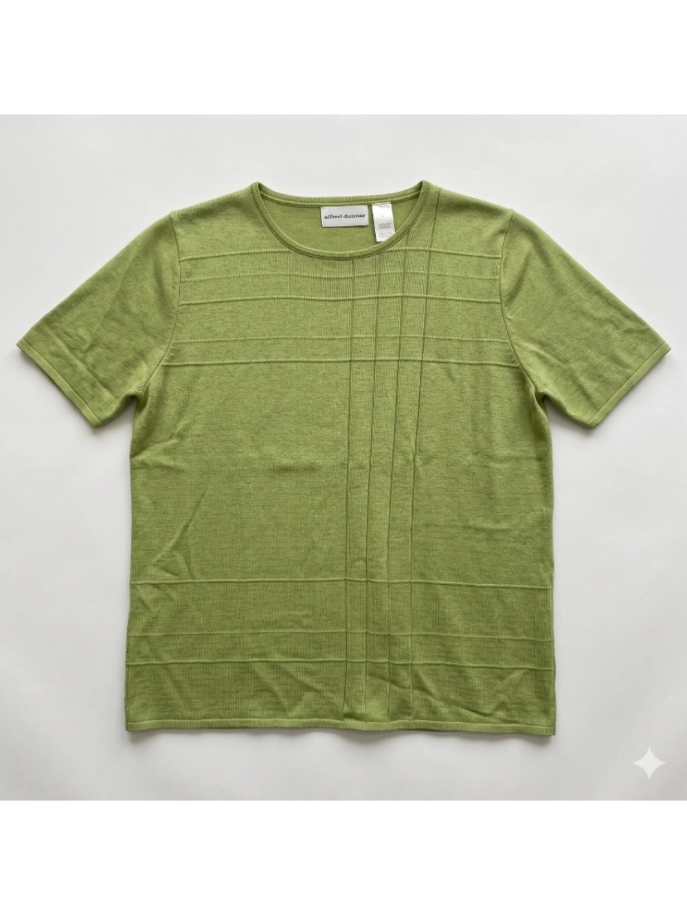 Alfred Dunner Lime Green Short-Sleeve Knit Top